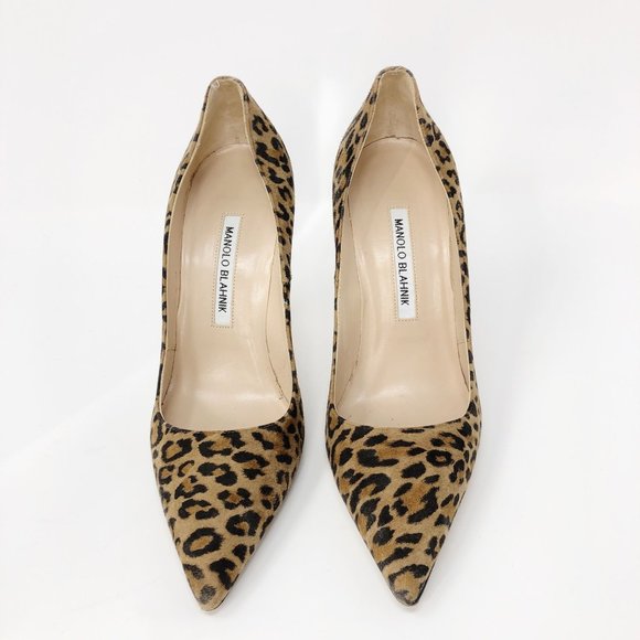 Manolo Blahnik BB Leopard Print Suede Pump Heel EU38 - Picture 16 of 16